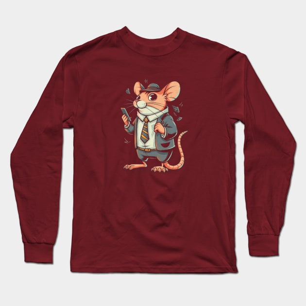 Enterpreneur rat Long Sleeve T-Shirt by Ridzdesign